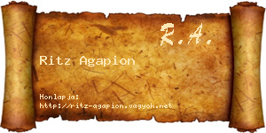Ritz Agapion névjegykártya